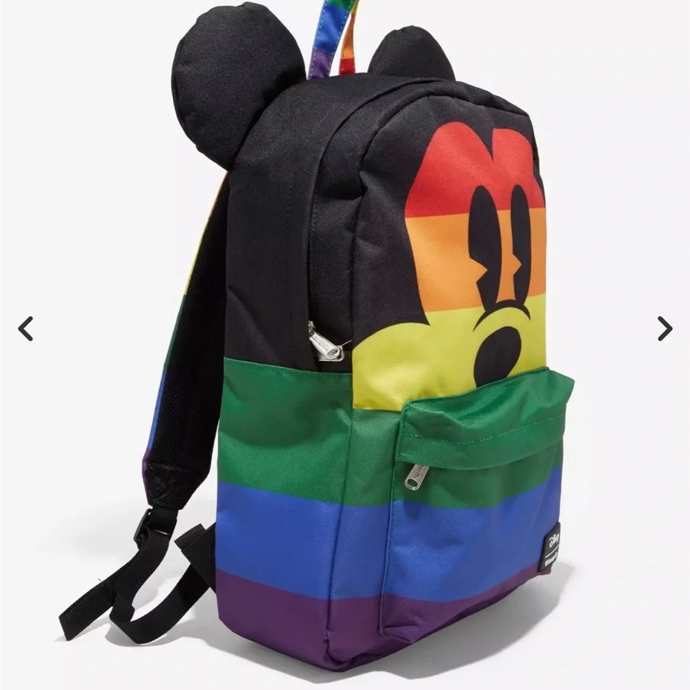 Loungefly Disney Mickey Mouse Pride Rainbow Backpack Like New